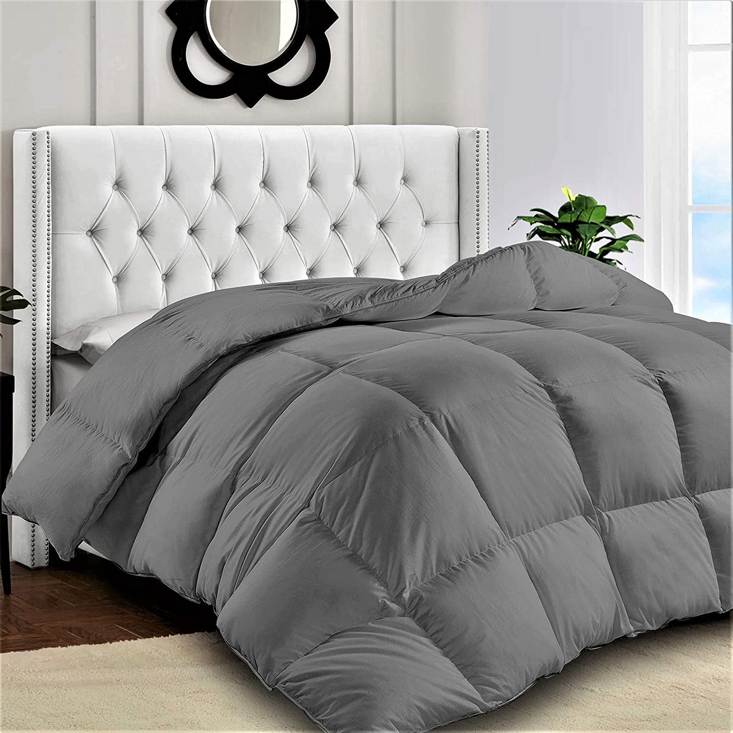 Lux Decor Collection Twin Comforter - All Season Microfiber Duvet Insert - Box Stitched Down Alternative Comforter