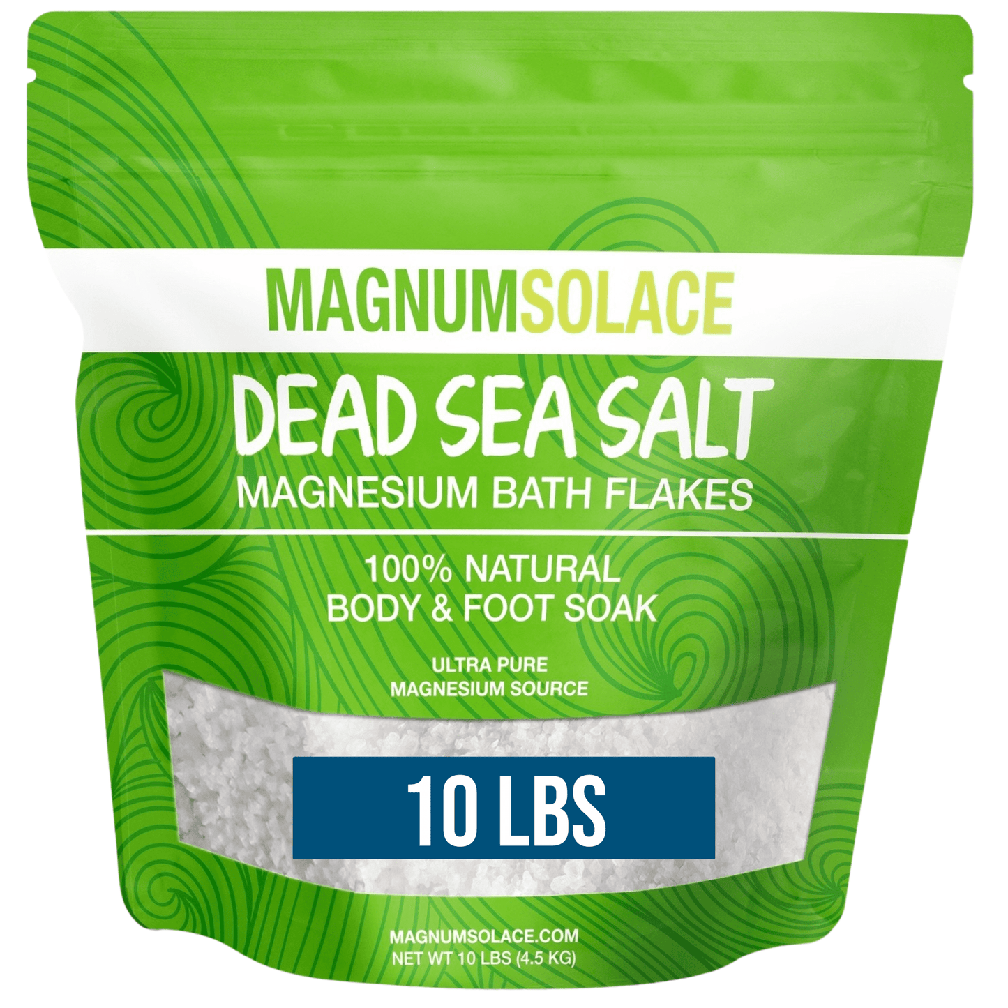 Magnesium Flakes for Bath | 10 LB Magnesium Chloride Flakes | Foot Soak | by MagnumSolace