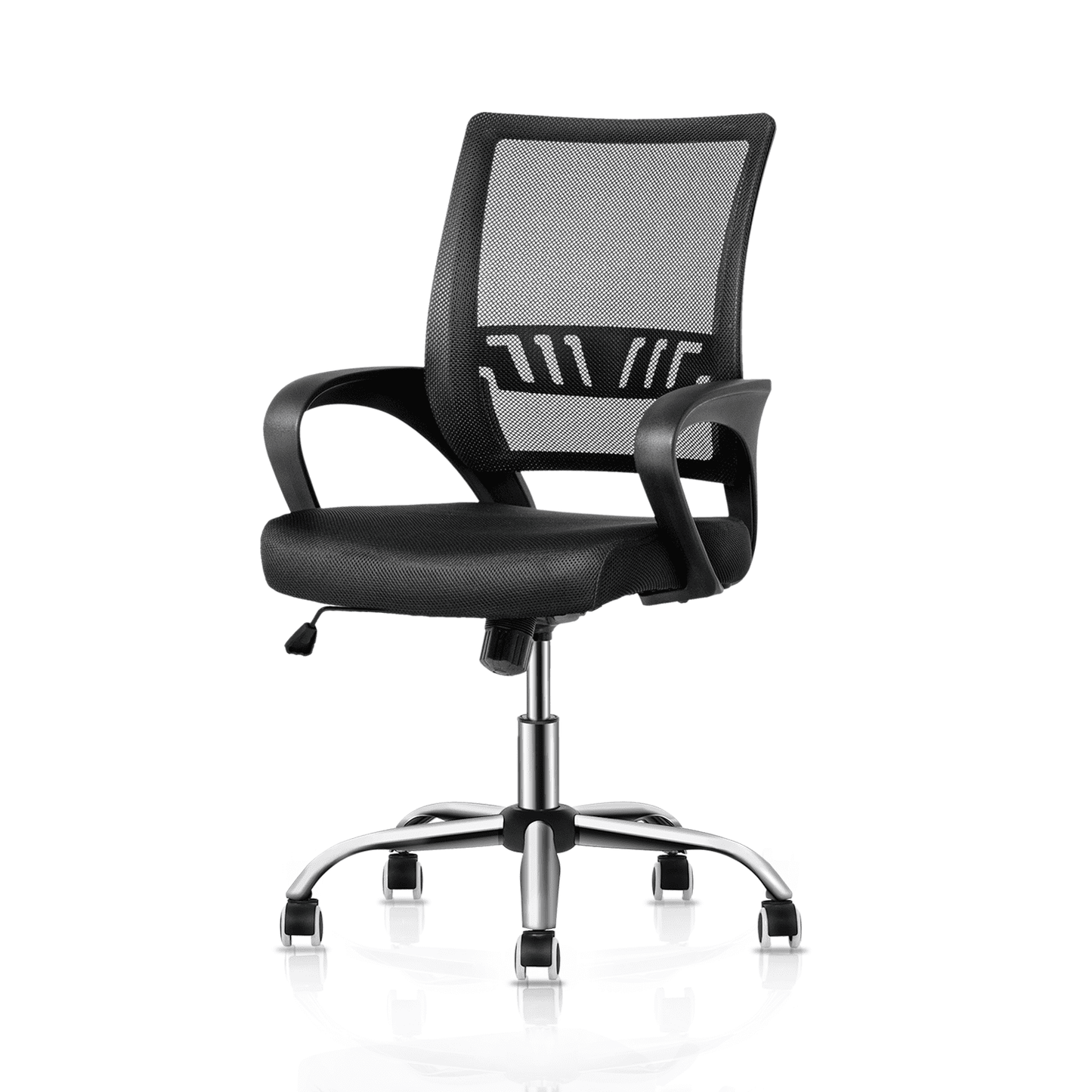 Magshion Mesh Office Chair, Mid Back PC Computer Office Seat with Armrests, Black