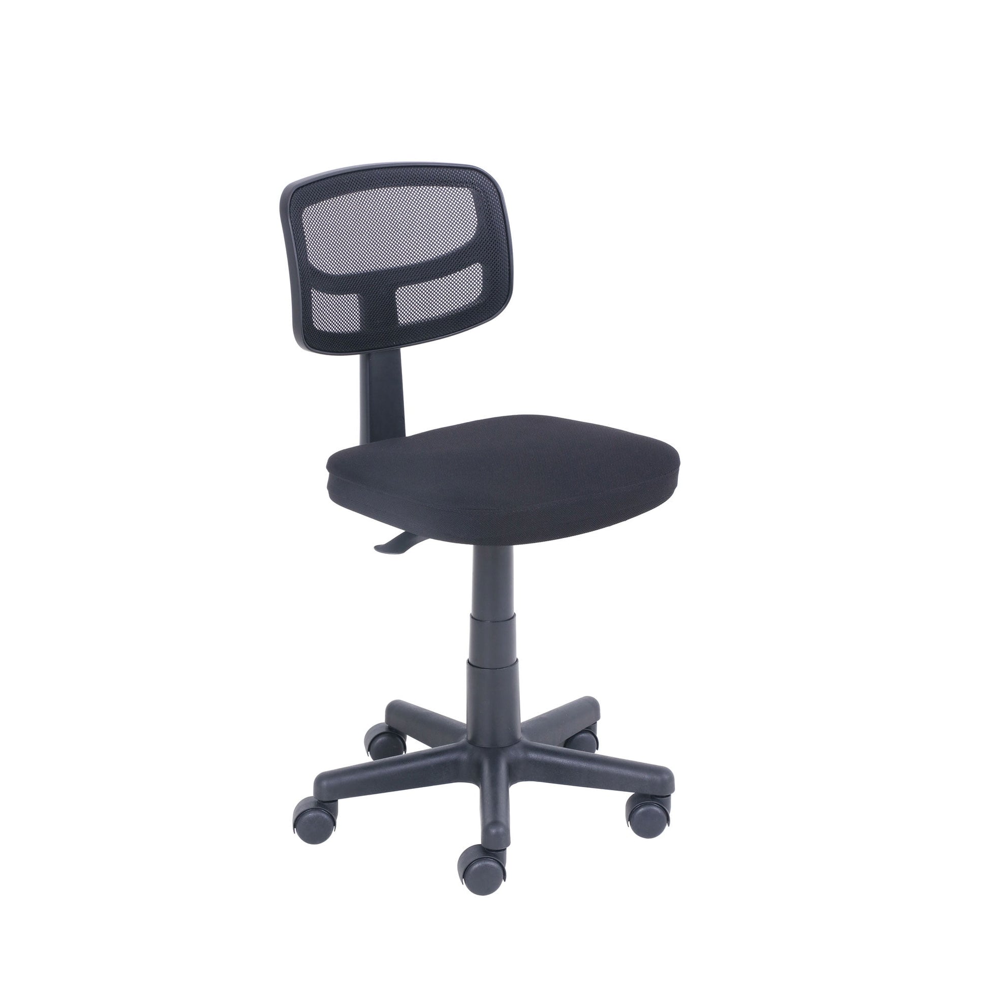 Mainstays Mesh Task Chair with Plush Padded Seat, Black/Black