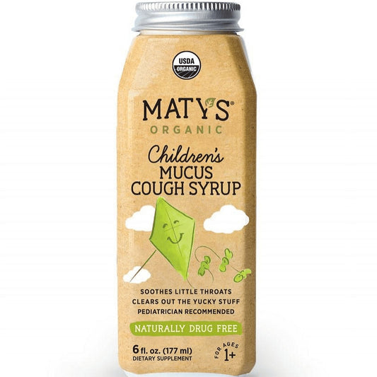 Maty's Organic Children's Mucus Cough Syrup, Made with Organic Honey, Thyme & Ginger, 6 fl oz