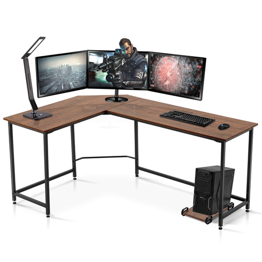 Mcombo Corner Desk L-Shape Computer Desk for Home Office, Gaming