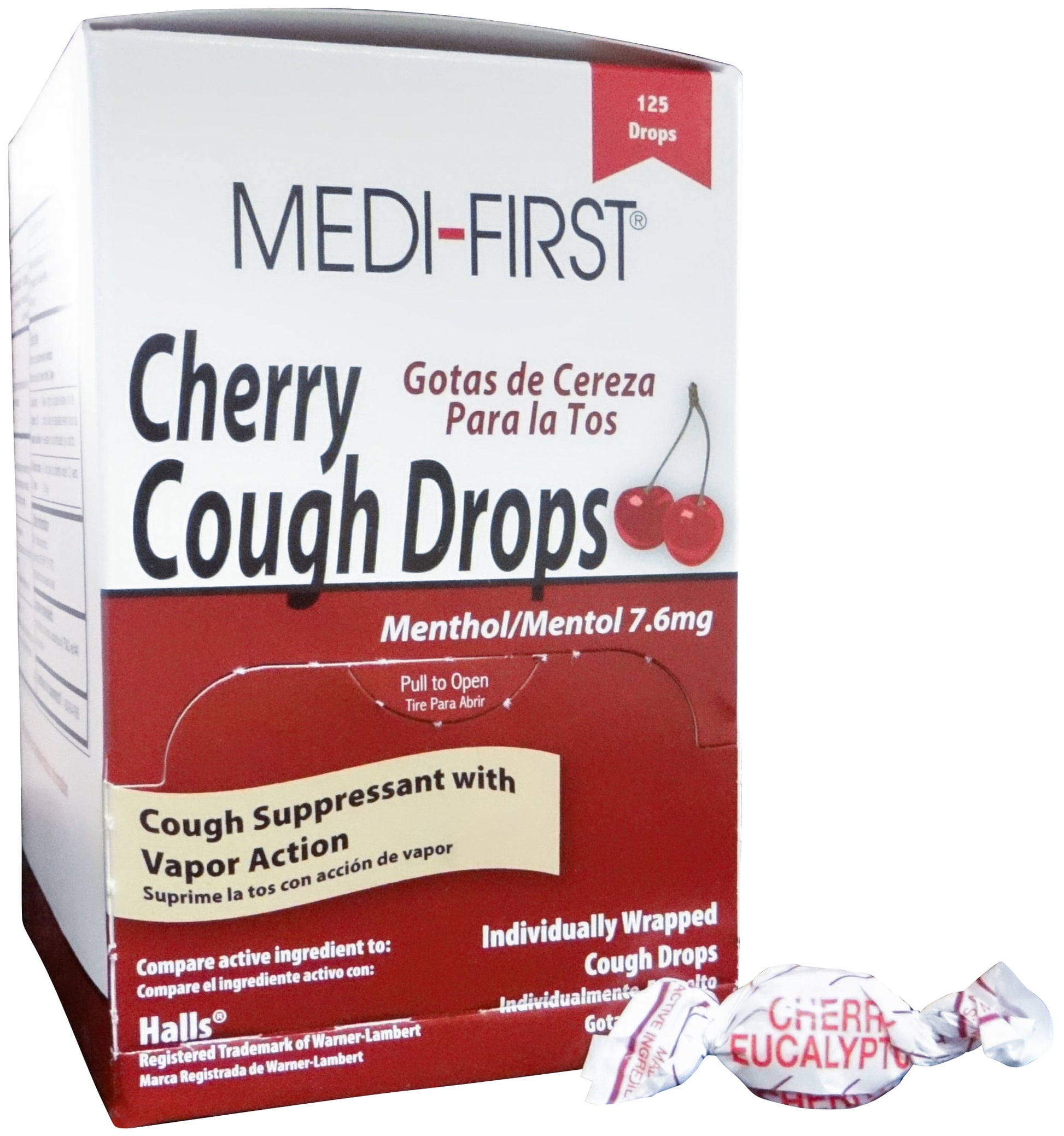 Medi-First Cough Drops Cherry Commissary Pack 2 Boxes ( 250 ) MS-75890