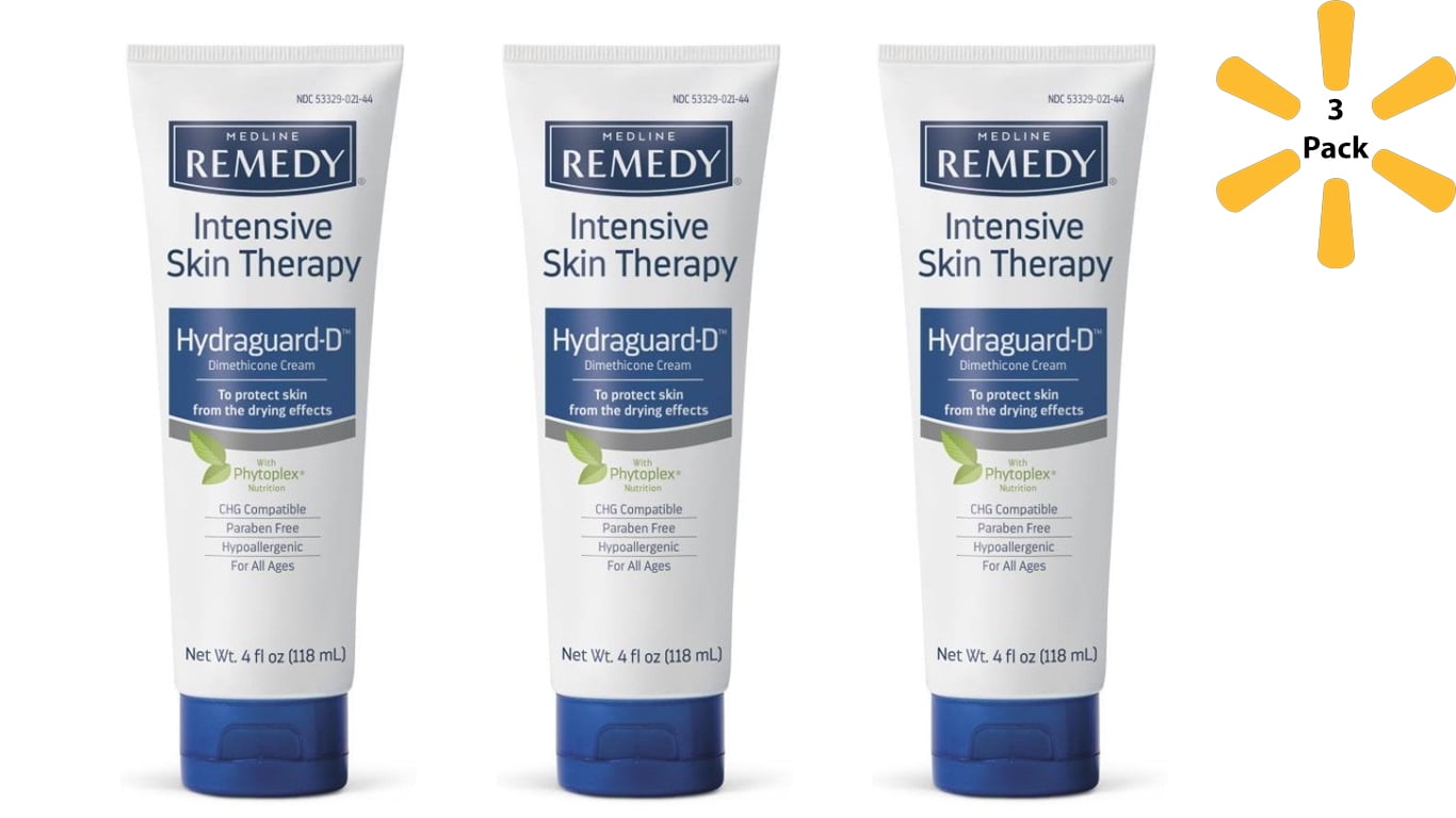 Medline Remedy Prevent Silicone Cream Clinical Unscented Hypoallergenic 4oz, 3 Pack - MSC092564