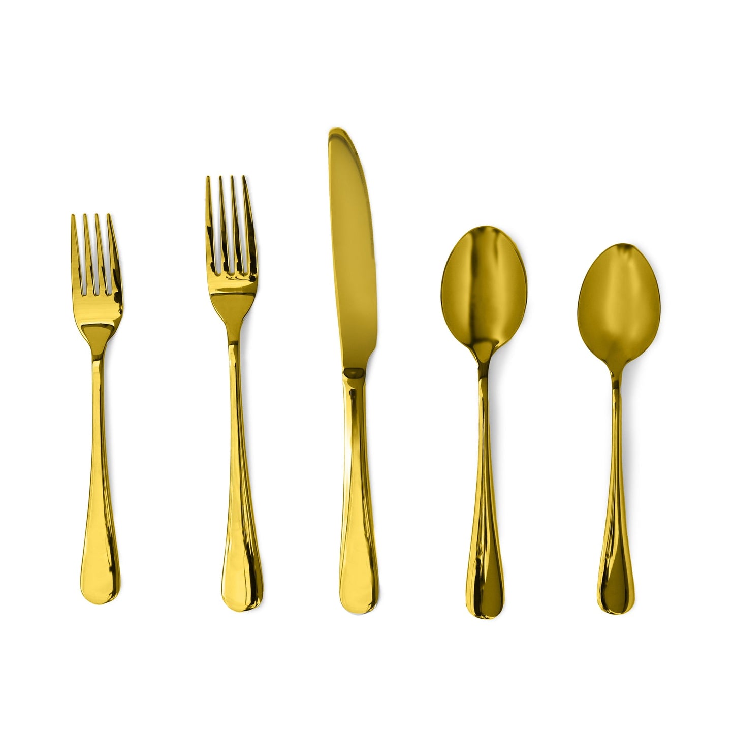 Mellanni Stainless Steel 40-Piece Flatware Set, Service for 8 (Gold)