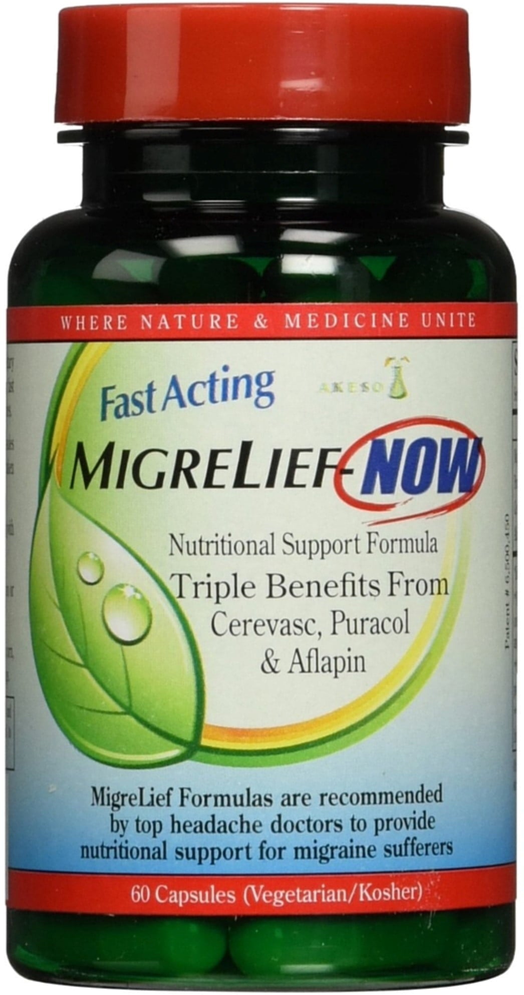 MigreLief Now Pain Relief Capsules 60 ea