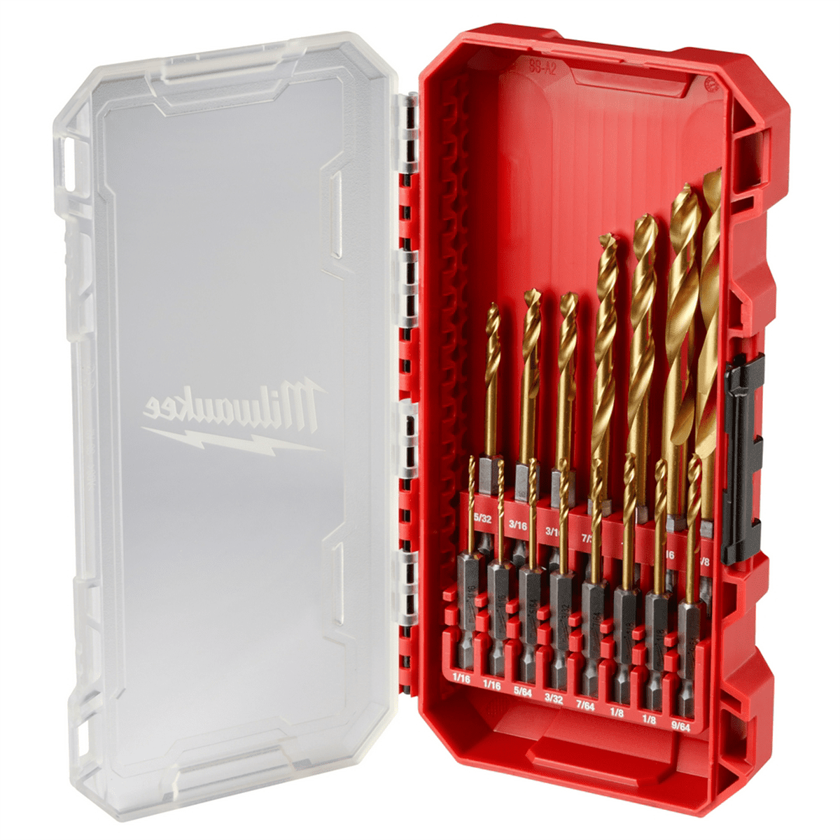 Milwaukee Tool SHOCKWAVE Impact Duty RED HELIX Titanium Drill Bit Set &hyphen; 15PC