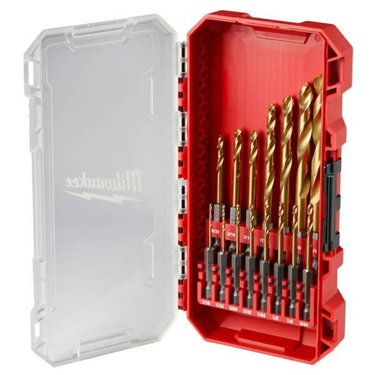 Milwaukee 15-Piece SHOCKWAVE Impact Duty RED HELIX Titanium Drill Bit Set