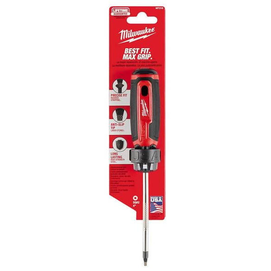 Milwaukee #2 Square 4  Cushion Grip Screwdriver