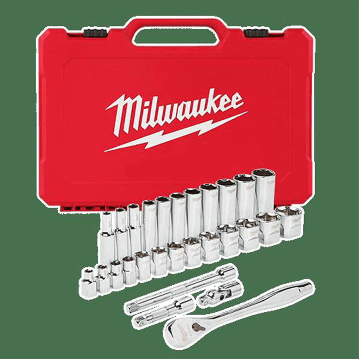 Milwaukee Tool 3/8" Drive 28pc Ratchet & Socket Set- SAE