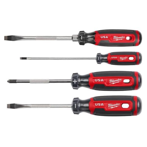 Milwaukee 4-Piece Cushion Grip Screwdriver Set