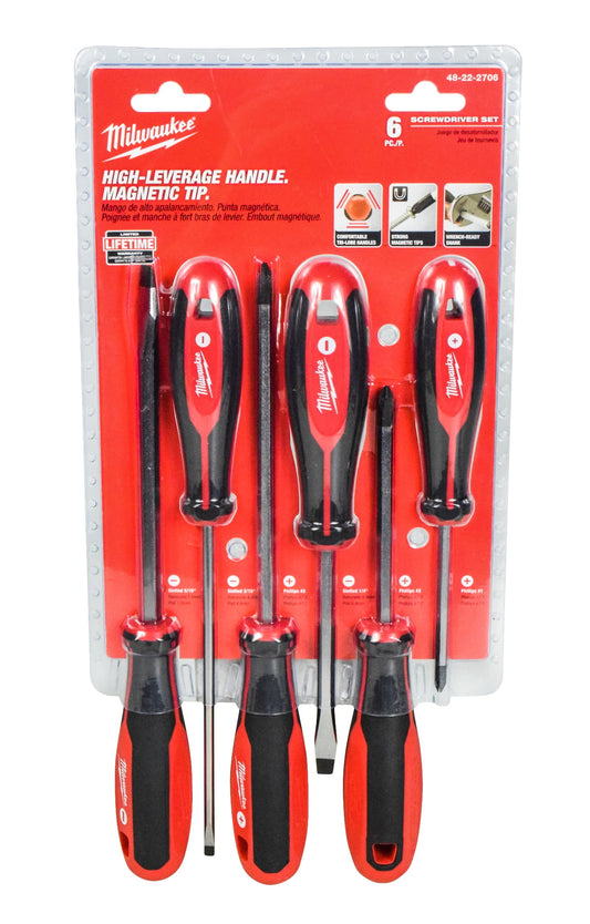 Milwaukee 48-22-2706 6 pc. Phillip/Slotted Hex Screwdriver Kit