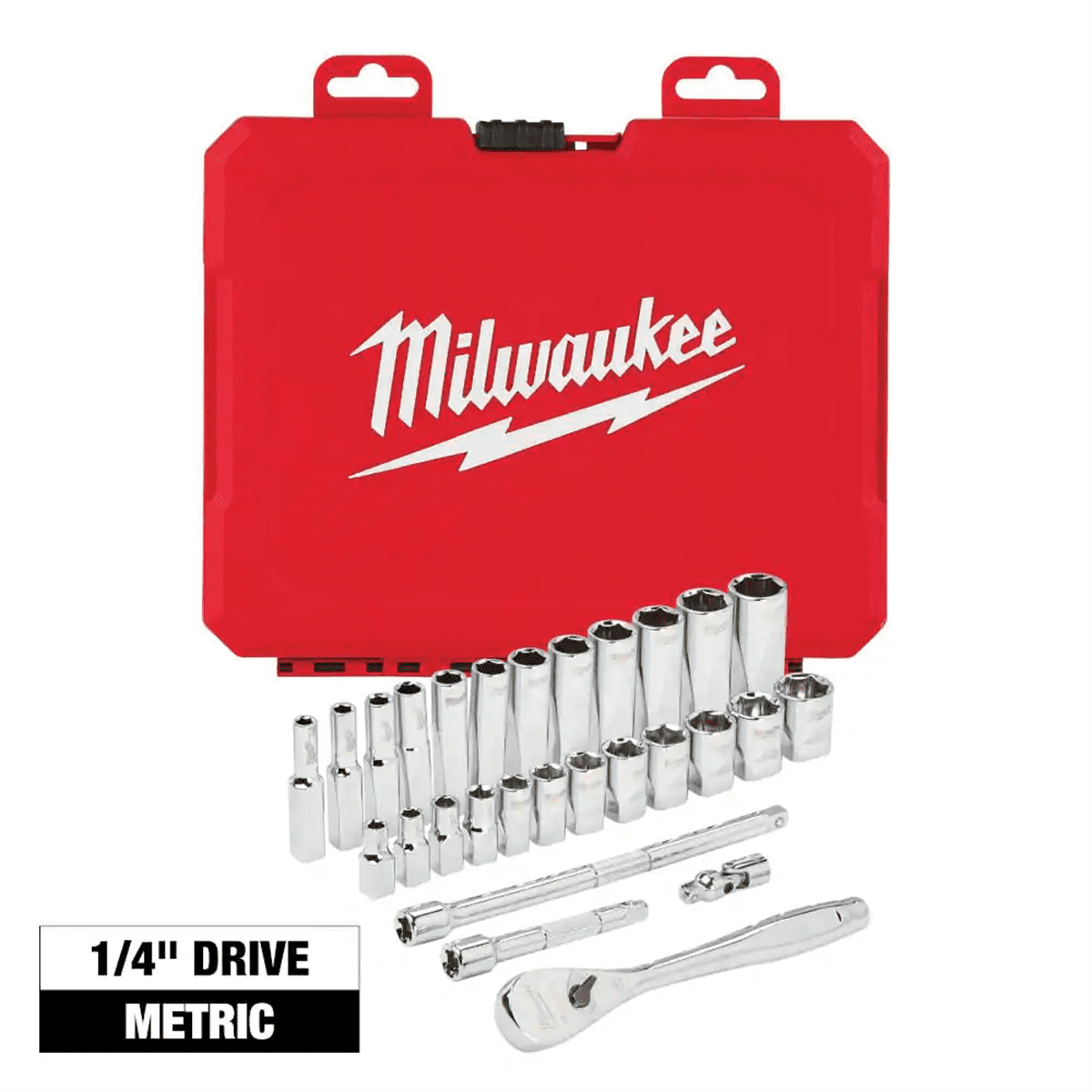 Milwaukee 48-22-9504 1/4" Drive 28pc Ratchet & Socket Set - Metric