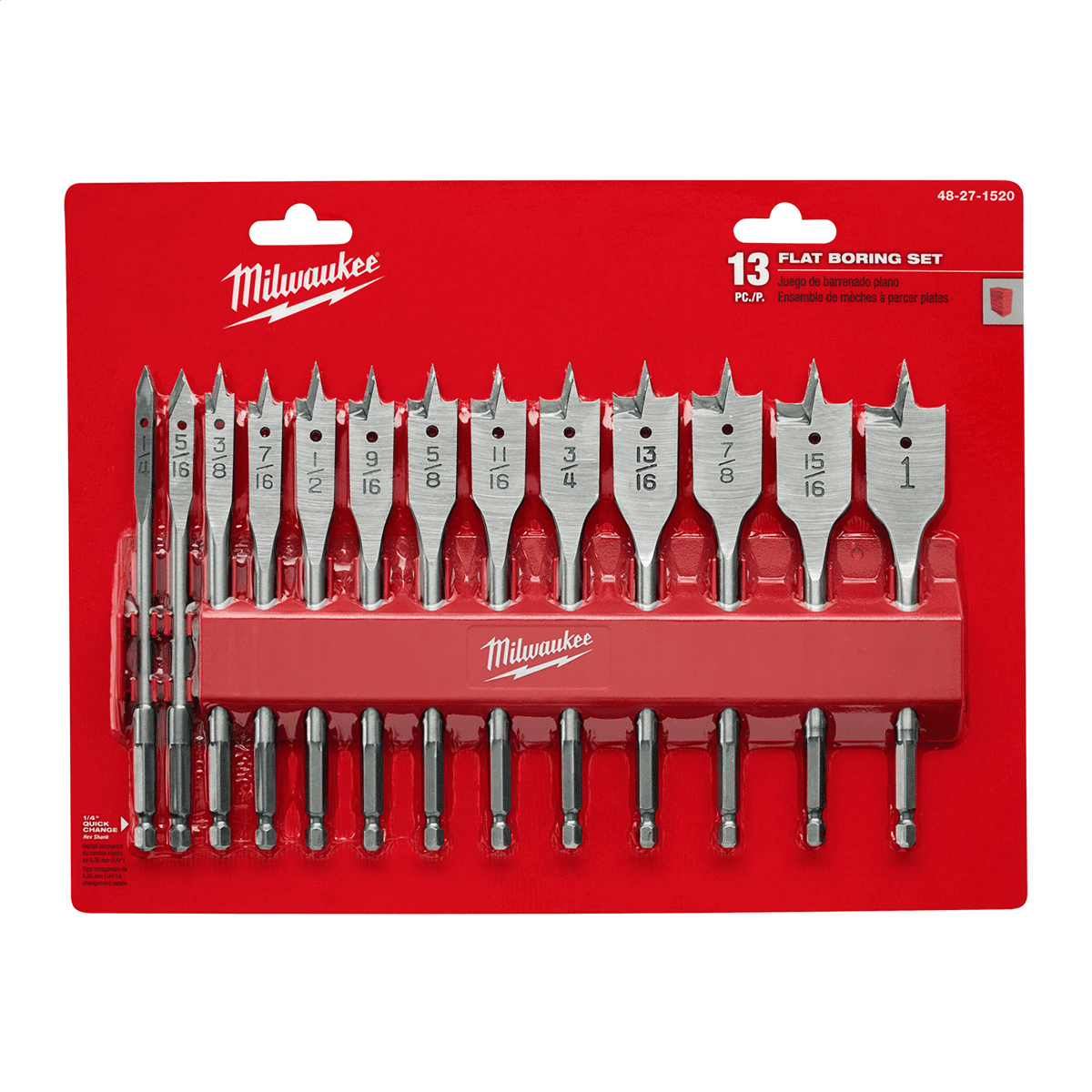 Milwaukee Tool 13PC Flat Boring Bit Set