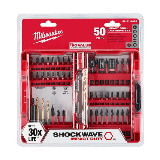 Milwaukee 48-32-4024 Shockwave Impact Duty Driver Bit Set (50-Piece)