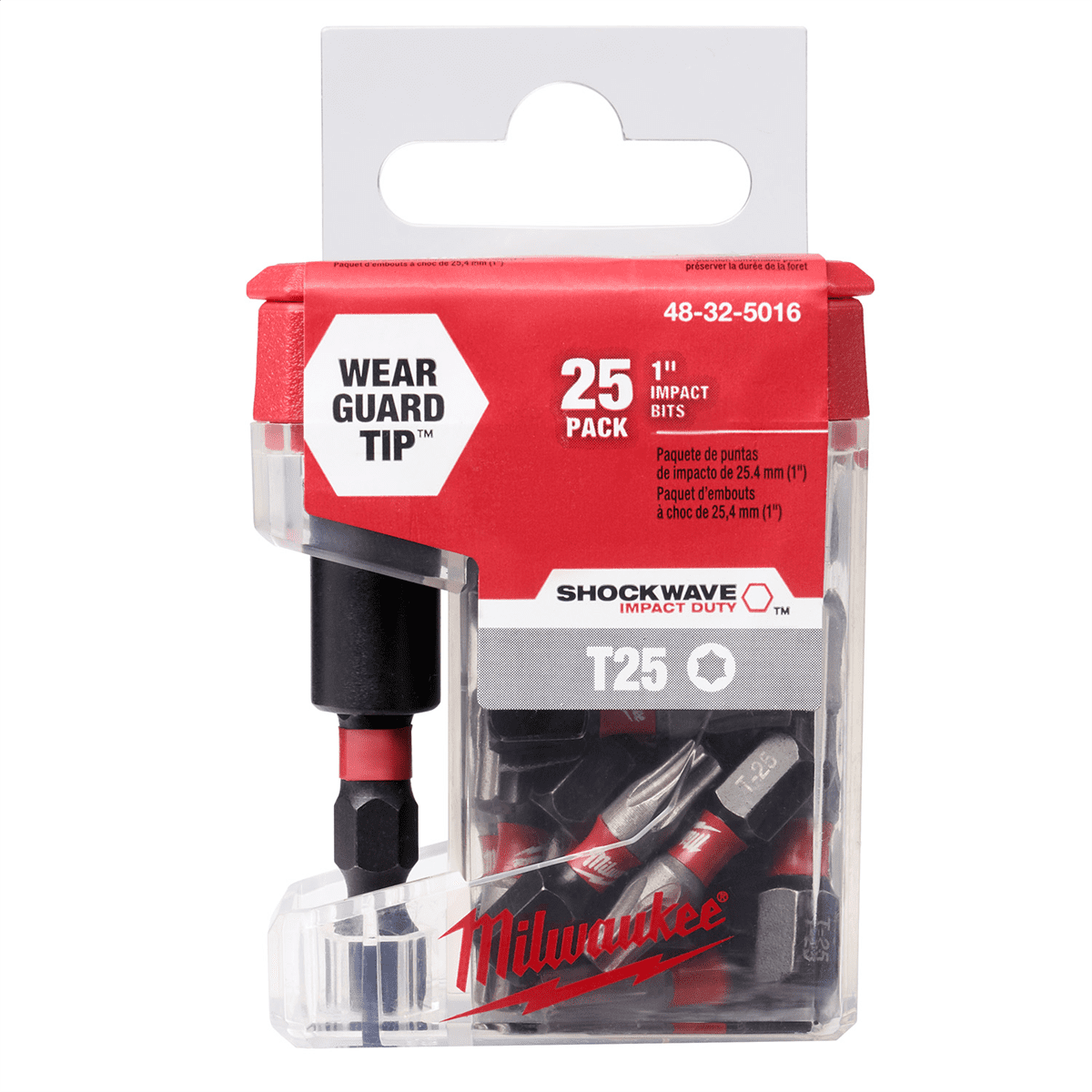 Milwaukee Tool SHOCKWAVE INSERT BIT TORX T25 - 25PK Tic Tac w/ Bit Holder