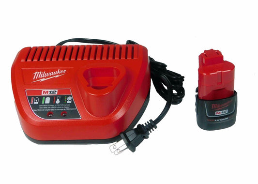 Milwaukee 48-59-2401 AND (1) 48-11-2420 12V Lithium-Ion Charger and Battery