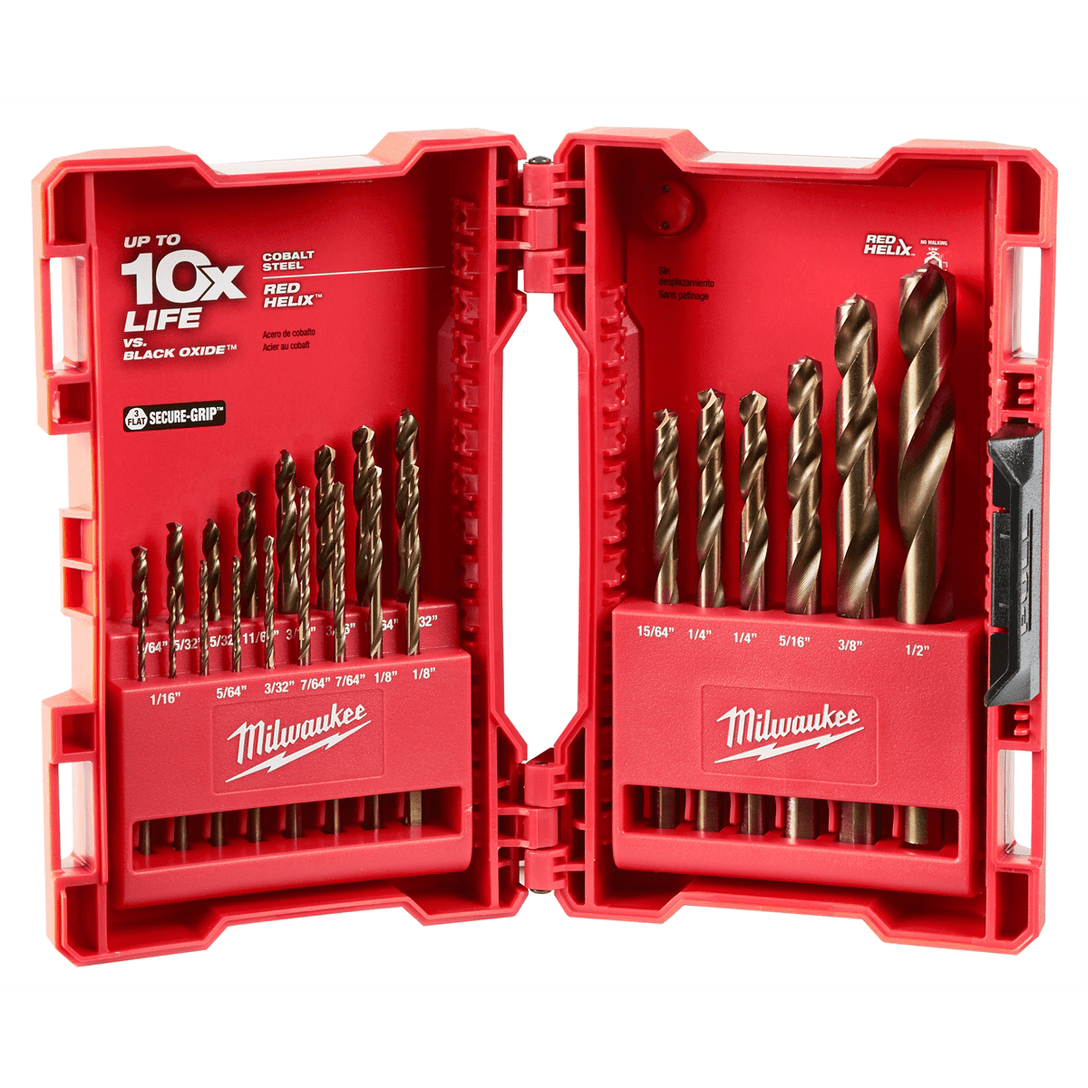 Milwaukee Tool RED HELIX Cobalt Drill Bit Set &hyphen; 23PC