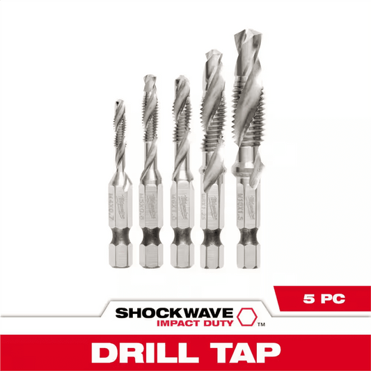 Milwaukee 48-89-4875 SHOCKWAVE 5PC METRIC IMPACT DRILL TAP SET