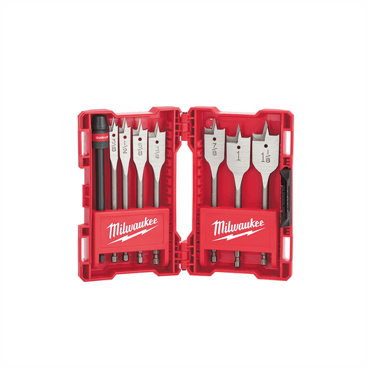 Milwaukee Tool Flat Boring Bit 6" Universal Set - 8PC