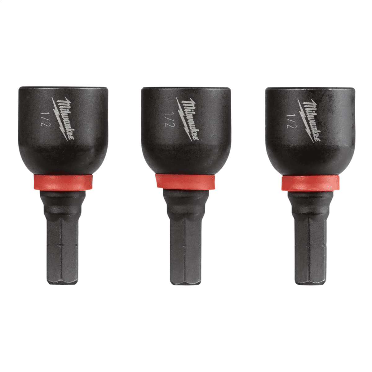 Milwaukee Tool SHOCKWAVE Impact Duty 1/2&rdquo; Insert Magnetic Nut Driver 3PK