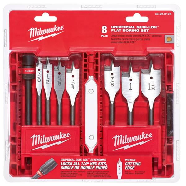 Milwaukee 8-Piece 6  Universal Flat Boring Bit Set