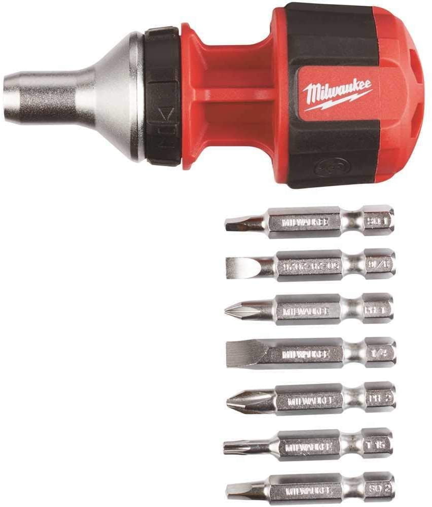 Milwaukee 8-in-1 Compact Ratcheting Multi-bit Driver 48-22-2330