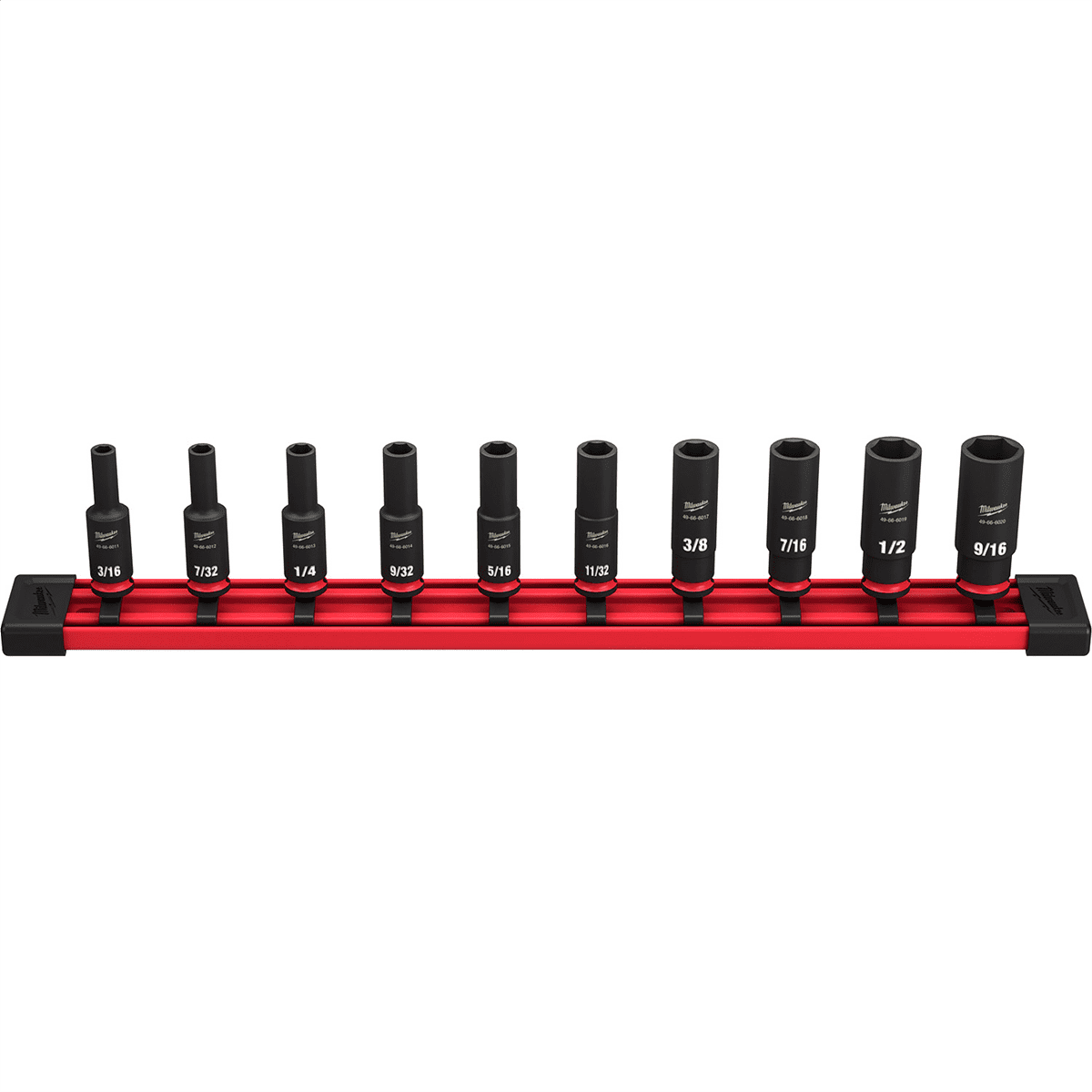 Milwaukee Tool 10PC SHOCKWAVE Impact Duty  SAE Deep 6 Point Socket Set