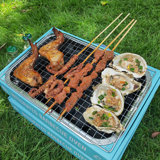 Mini Disposable Grill: Biodegradable Outdoor BBQ - Portable and Convenient