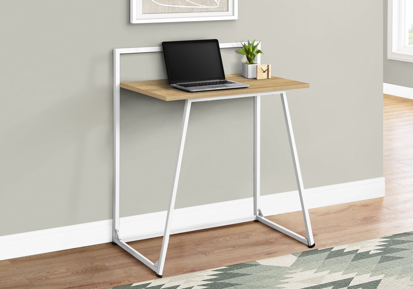 Monarch Specialties Computer Desk, Juvenile, Small Writing Table Style, 30"L Wood-Look Metal