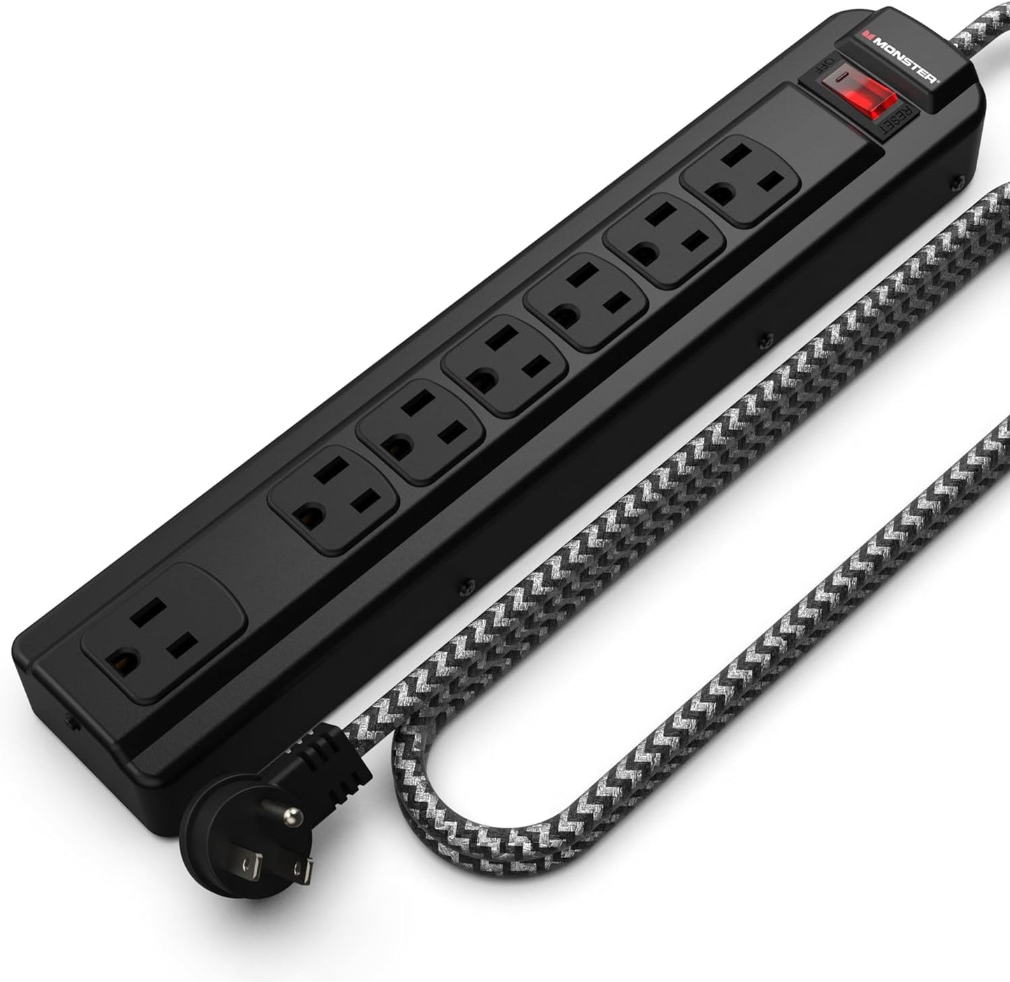 Monster Pro MI Surge Protector – 7 Outlet, 1350 Joule, Fireproof MOV Technology