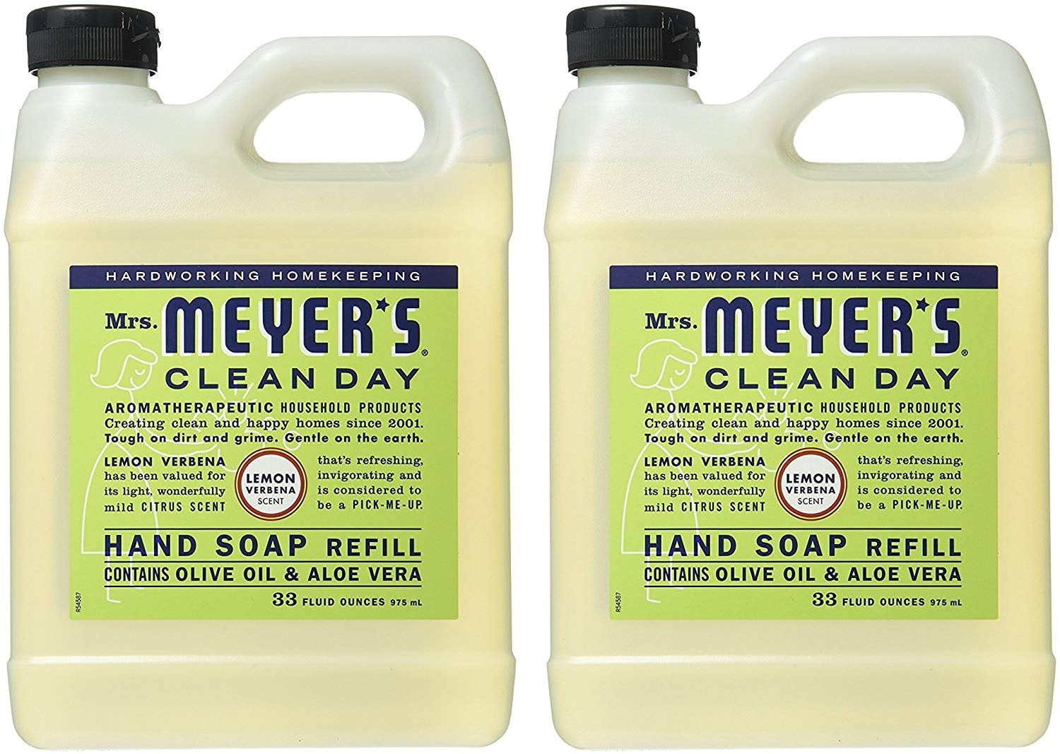 Mrs. Meyers Liquid Hand Soap Refill Lemon Verbena, 2 Pack 33 oz