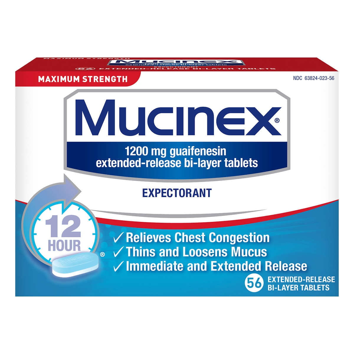 Mucinex Maximum Strength, 56 Tablets