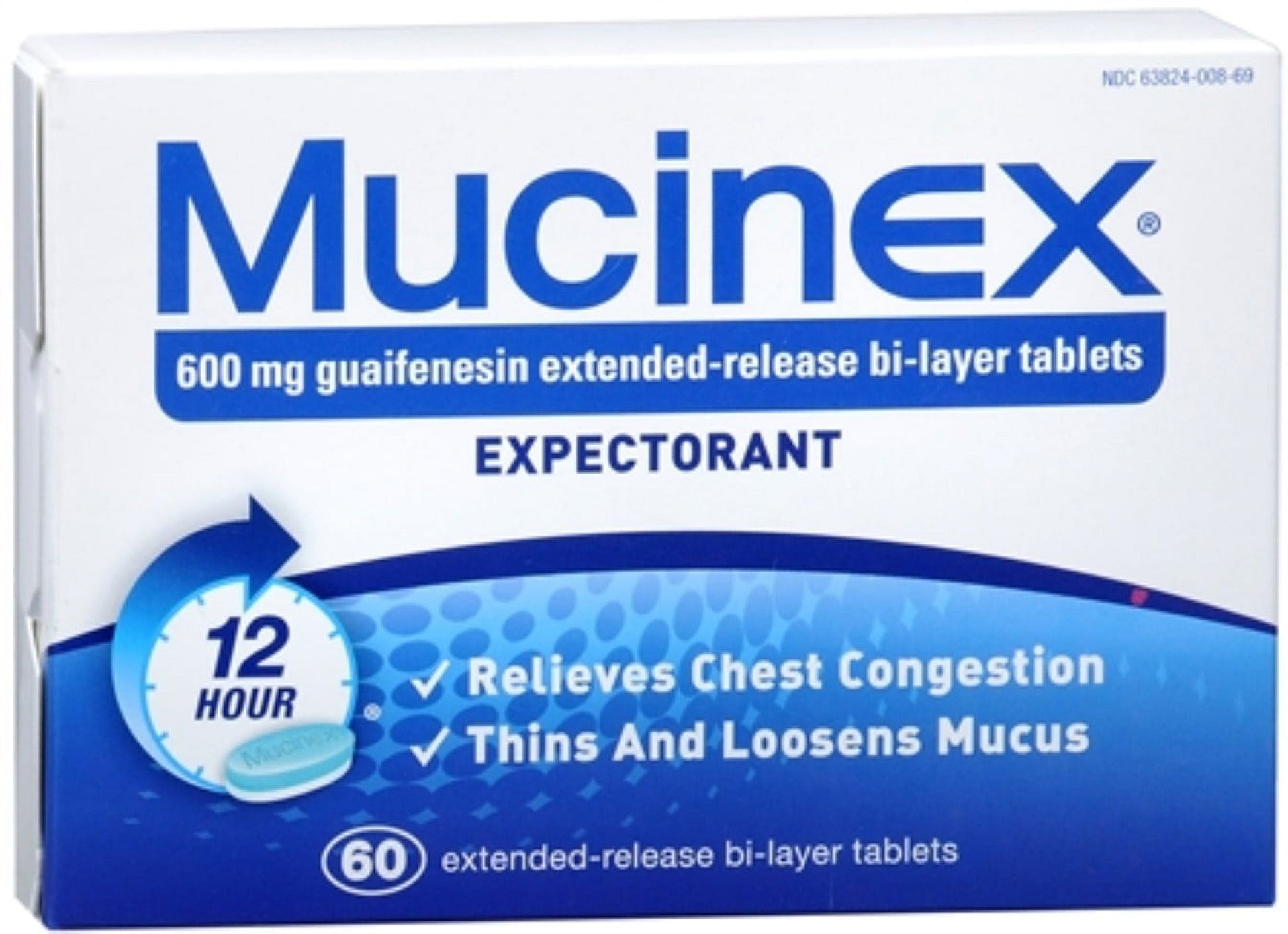 Mucinex SE - Extended Release Tablets (600 mg Guaifenesin) 60 ct.