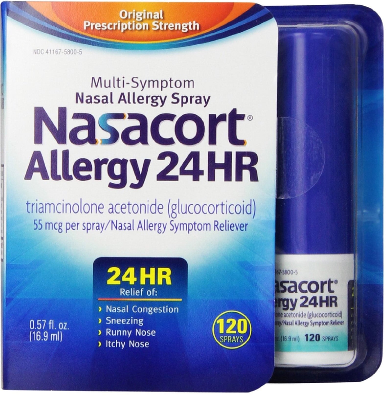 Nasacort Allergy 24 Hour 120 Sprays, 0.57 oz