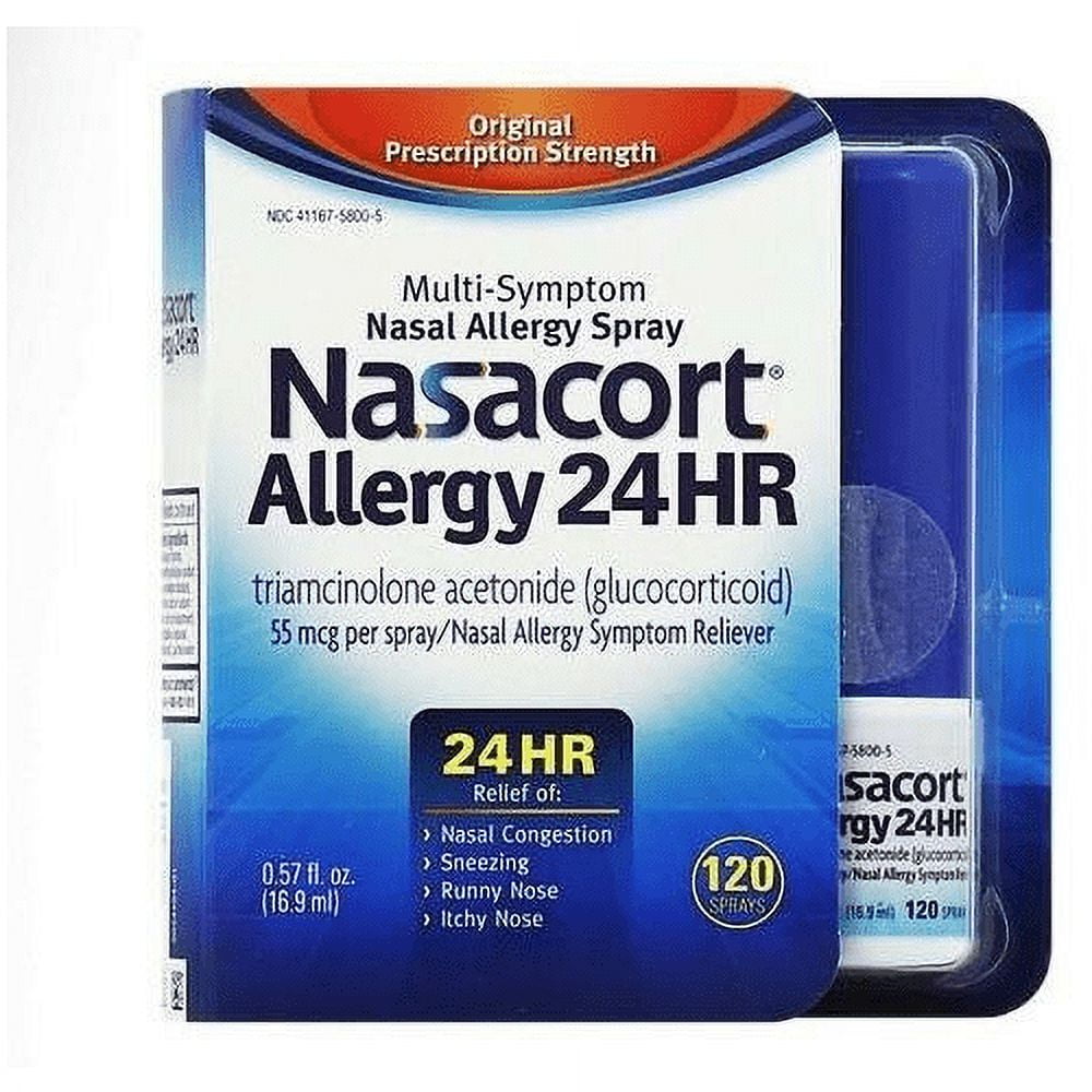 Nasacort Allergy 24hr Multi-Symptom Nasal Allergy Reliever 0.57 oz, 120 ct