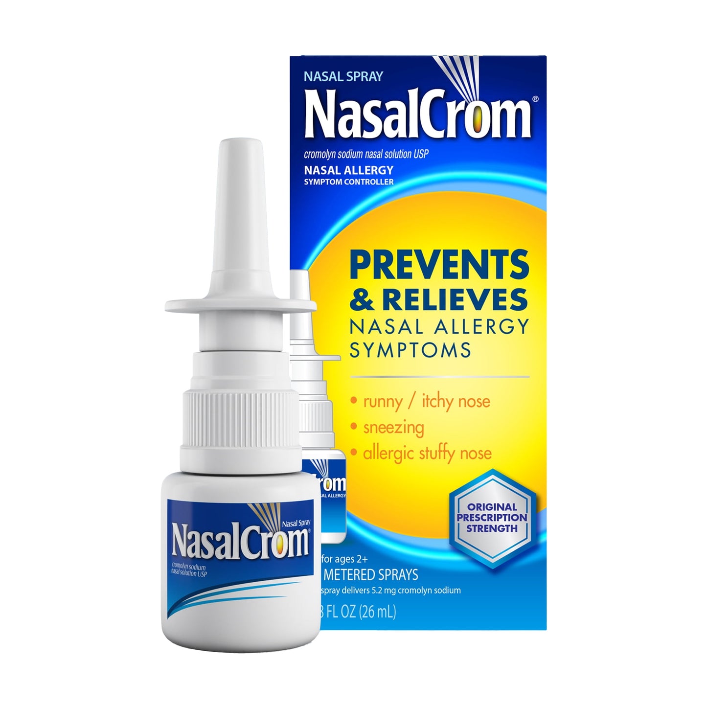 NasalCrom Symptom Controller Prevents & Relieves Allergies 0.88 oz, 3-Pack