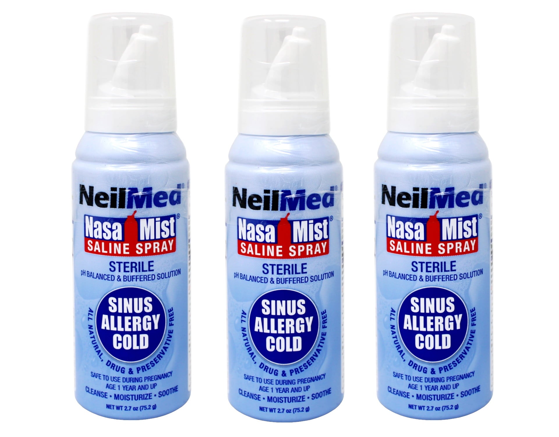 Nasamist Saline Spray Isotonic 75 ml (Pack of 3)