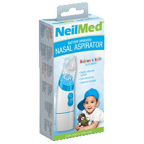 NeilMed Battery Operated Nasal Aspirator, for Babies and Kids, 1 Count