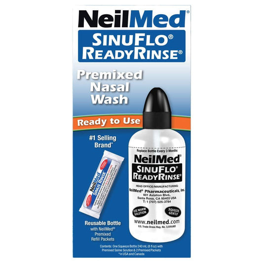 Neilmed Sinuflo Ready Rinse, Premixed Saline Nasal Rinse - 8 Oz, 2 Pack