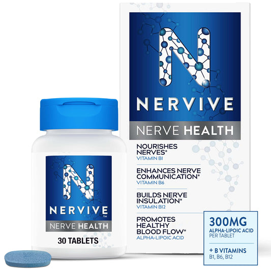 Nervive Nerve Health, Alpha Lipoic Acid, Vitamin B12, B6, B1, Nerve Pain, 30 Tablets