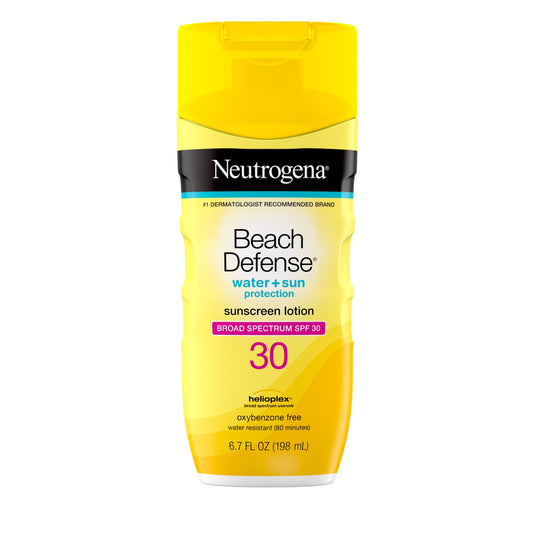 Neutrogena Beach Defense Sunscreen Lotion with SPF 30, 6.7 fl. Oz - 2 Pack