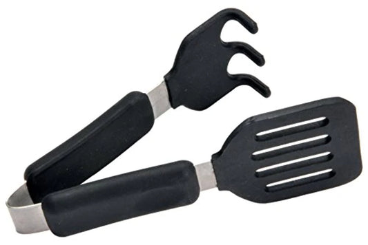 Norpro Grip-EZ Grab and Lift Silicone Tongs, Set of 1, Black