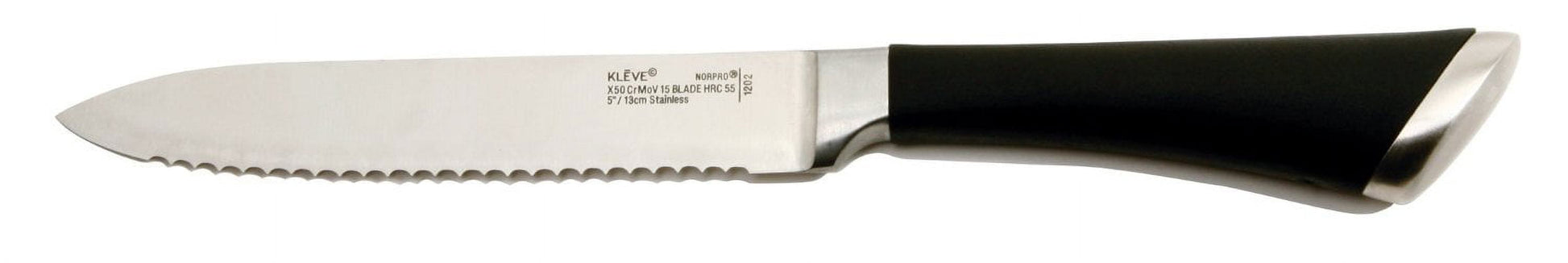 Norpro KLEVE Stainless Steel 5-Inch Serrated Utility/Tomato Knife