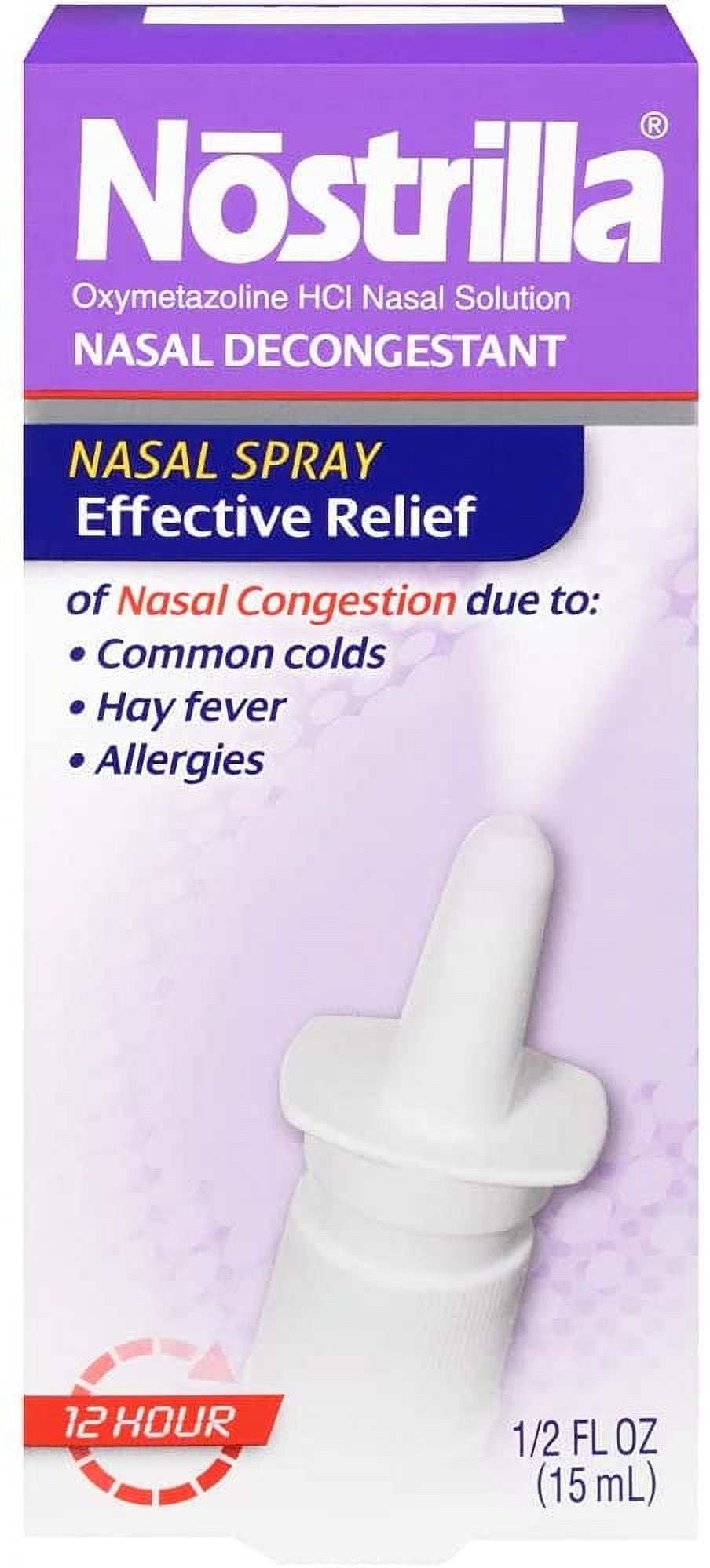 Nostrilla Nasal Decongestant Original Fast Relief, 0.50 oz (Pack of 6)