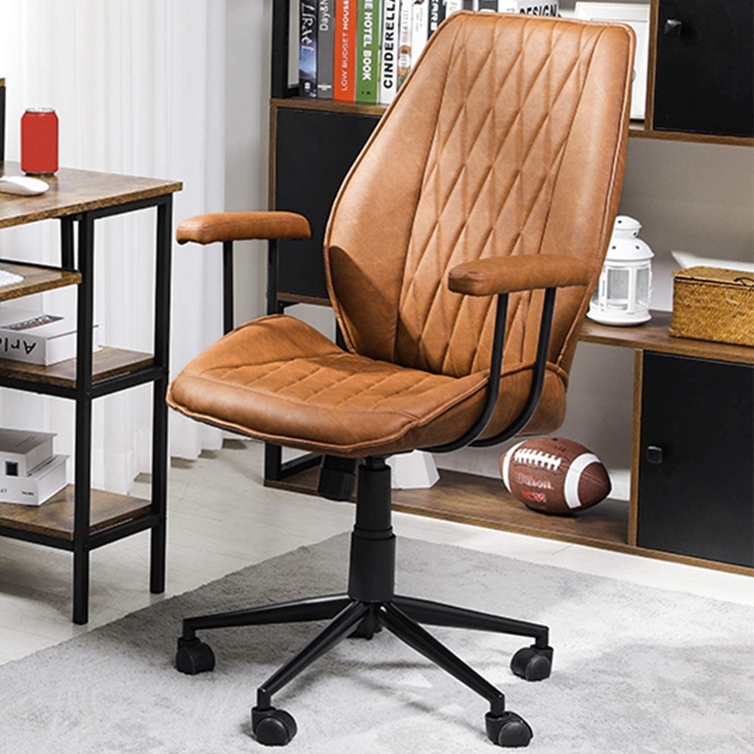 Office Chair Ergonomic Computer Chair, Capacity 400lb, Brown