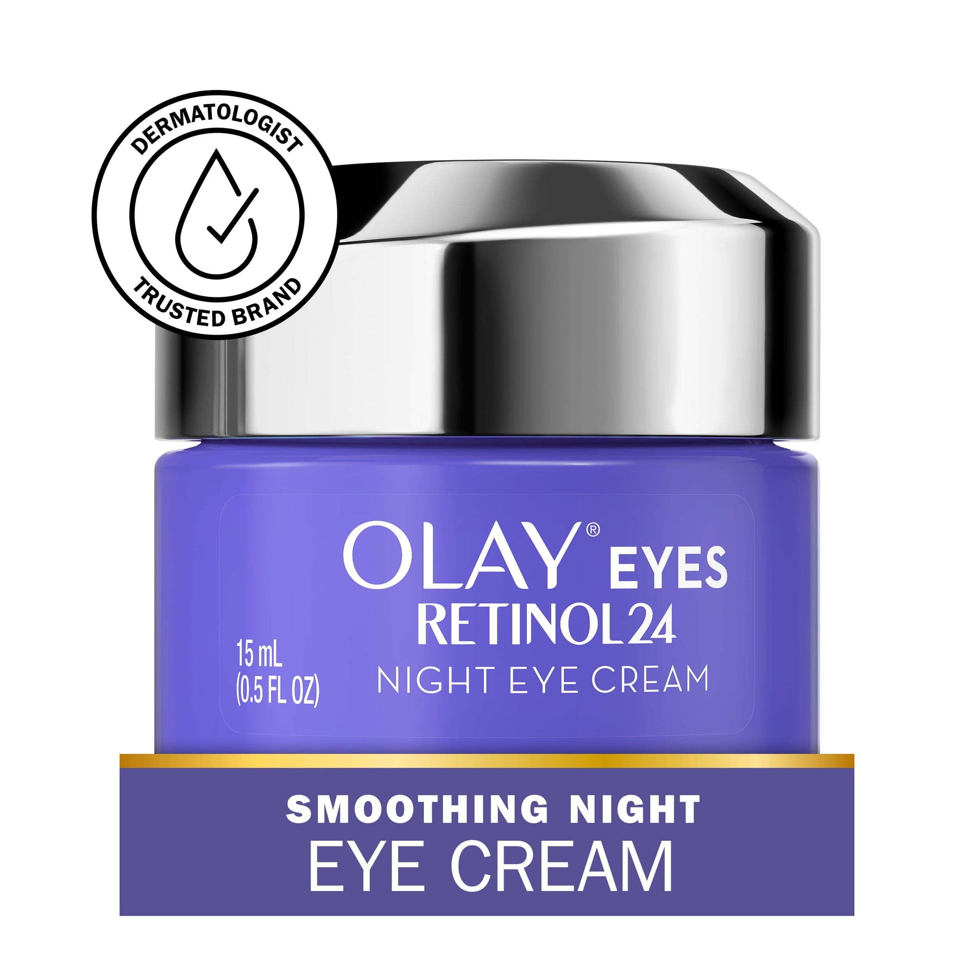 Olay Retinol 24 Night Eye Cream, Fragrance-Free, Normal Skin, 0.5 fl oz