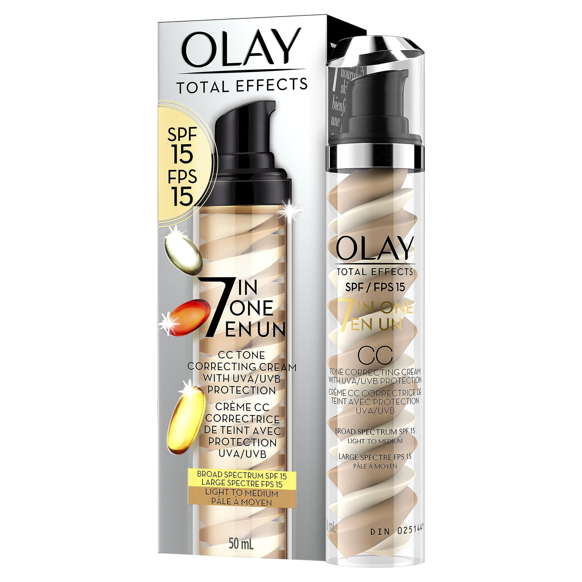 Olay Total Effects Tone Correcting&nbsp;Face&nbsp;Moisturizer With Sunscreen Spf 15, Light To Medium 1.7 Ounces