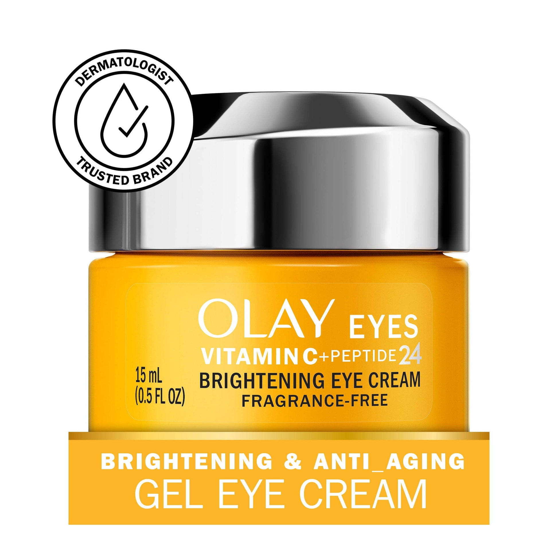 Olay Vitamin C + Peptide 24 Eye Cream, Fragrance-Free, Dry Skin, 0.5 oz