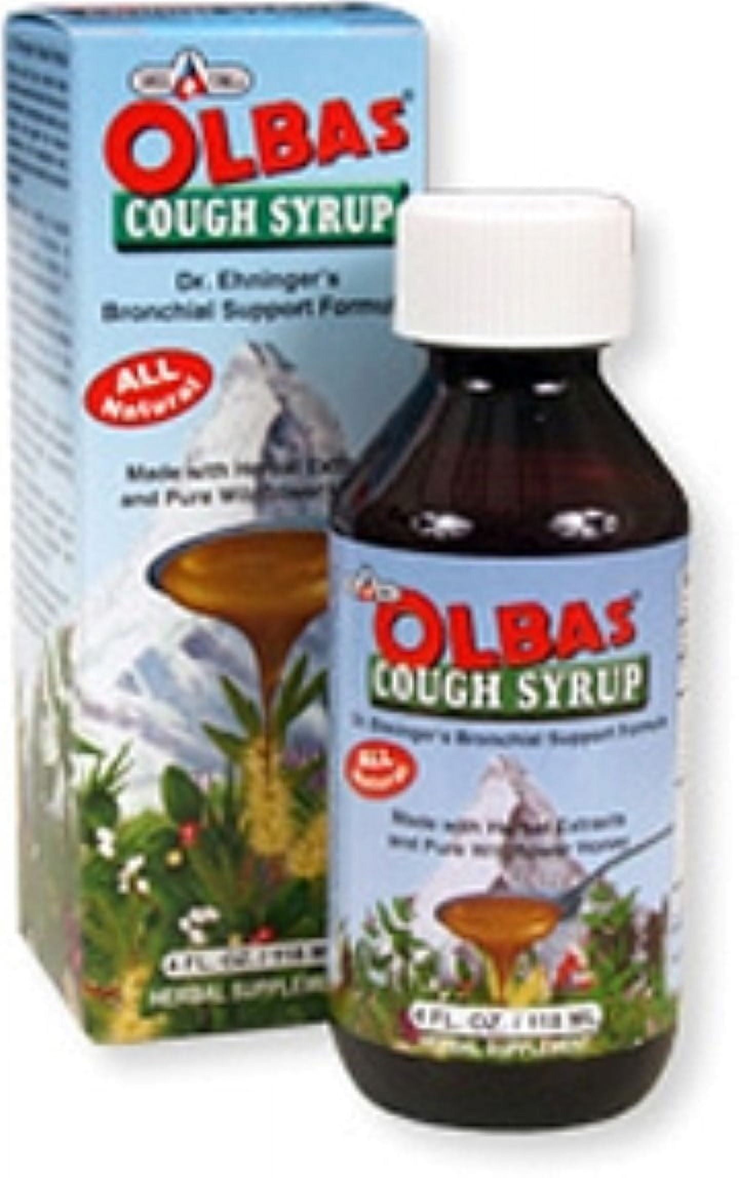 Olbas Natural Cough Syrup, Herbal Extracts & Wildflower Honey, 4 oz, 4-Pack